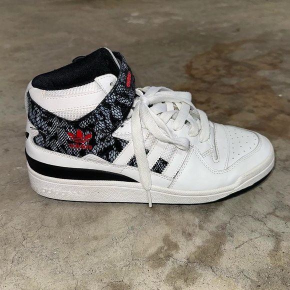 Adidas Forum Mid Sneakers Snakeskin Black and White - Picture 3 of 8